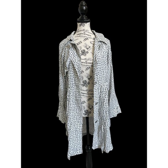 Anthropologie Sightseer Trench by Cartonnier Unique lightweight Size Medium - Picture 2 of 9